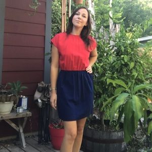 Vintage color block dress